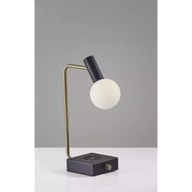 Retro White Globe LED Desk Lamp