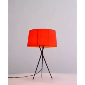 18" X 18" X 29.5" Red Carbon Steel Table Lamp