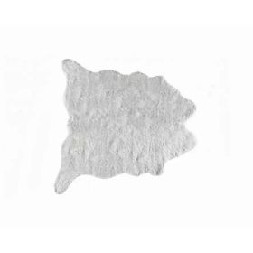 0.8" x 90" x 63" Acrylic Plush, Polyester Grey Rug