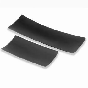 6" x 18" x 2" Black Long Trays Set of 2