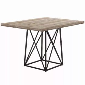 36" x 48" x 31" Dark Taupe  Particle Board  Metal  Dining Table