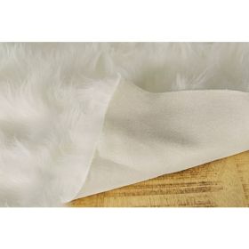 48" x 72" x 1.5" Off White Faux Sheepskin Area Rug