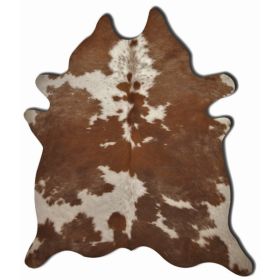 60" x 84" Brown And White Cowhide - Area Rug