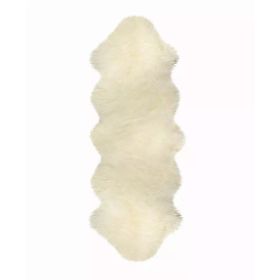 24" x 72" x 2" Natural Double Sheepskin - Area Rug