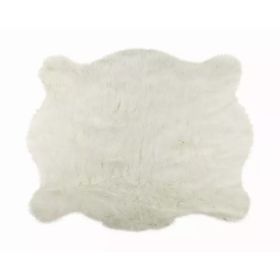 63" x 90" Off White, Polar Bear Faux Hide - Area Rug