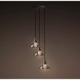 Lulu Adjustable Cord 3-light Clear Glass Edison Lamp