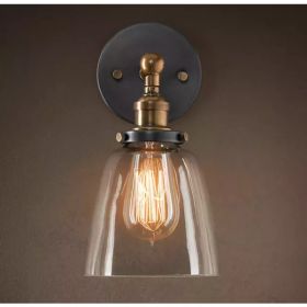 Barbara 1-light Clear Glass Edison Wall Lamp with Light Bulb