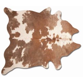 72" x 84" Brown and White, Cowhide - Rug