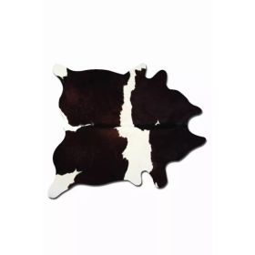 72" x 84" Chocolate and White, Cowhide - Rug