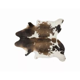 72" x 84" Taupe and White, Cowhide - Rug