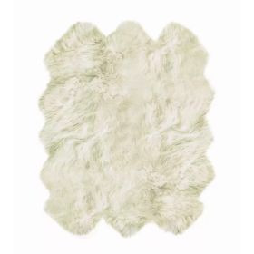 72" x 72" Natural Sheepskin Wool Area Rug