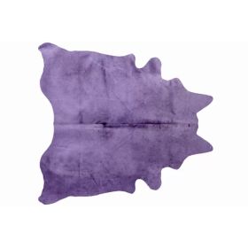 72" x 84" Purple, Cowhide - Rug