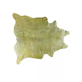 72" x 84" Lime and Silver Cowhide - Area Rug