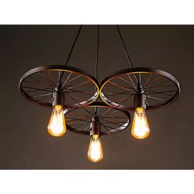 3-light Antique Bronze 20-inch Edison Chandelier