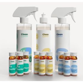 CleanClean Essential Kit|  12 Refills + Reusable bottles