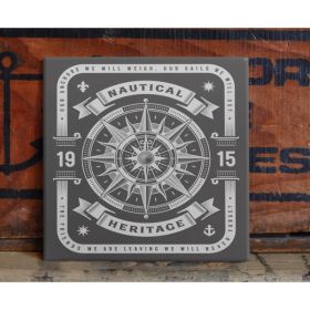 Set of 4 Nautical Themed Ceramic Coasters | By Trebrh Designs