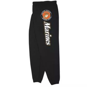 Marines With Logo Mens Sweatpant Black - XL