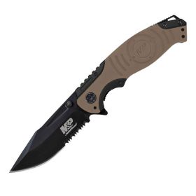 S&W Partially Serrated Liner Lock Folding Knife