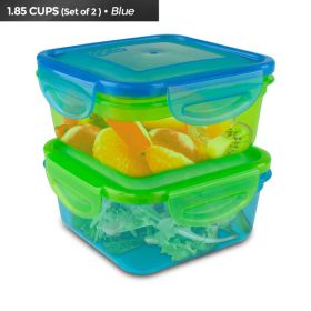 Cool Gear Air Tight Food Storage Lunch Box 1.85 CUP BPA-free 2-Pack