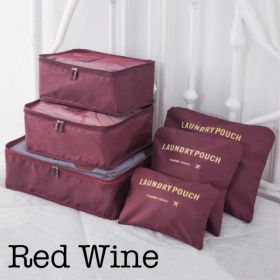 6 Piece Travel Organizer (Color: Red, Country of Manufacture: United States)