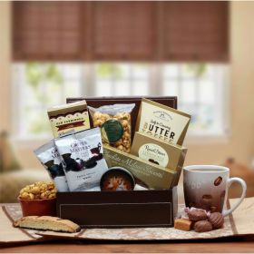 Gourmet Gift Baskets (Color: Coffee, Material: Leather, Country of Manufacture: United States)