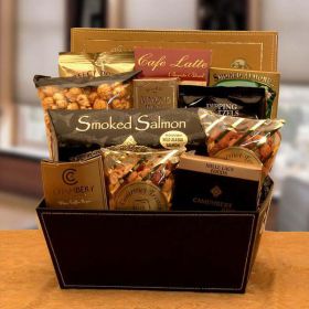 Gourmet Gift Baskets (Color: Black, Material: Leather, Country of Manufacture: United States)