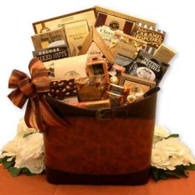 Gourmet Gift Baskets (Color: Almond, Material: Leather, Country of Manufacture: United States)