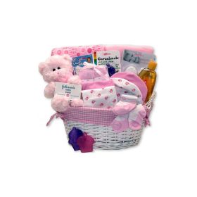 New Baby Gift Baskets (Color: White, Material: Cotton, Country of Manufacture: United States)