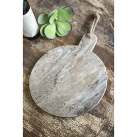 Round Marble Cutting Board With Jute Hanger (Country of Manufacture: United States)