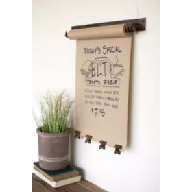 Hanging Note Roll With 4 Brass Finish Clips (Color: Brass, Material: Metal, Country of Manufacture: United States)