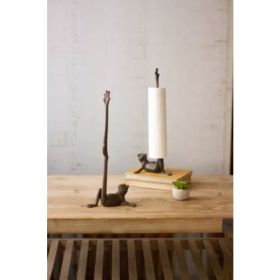 Cast Iron Paper Towel Holder (Material: Iron, Country of Manufacture: United States)