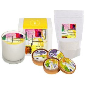 Art by Jason - WHITE TEA Spa Day Set (Color: White, Material: Glass, Country of Manufacture: United States)