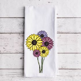 Bright Sunflowers - Tea Towel (Color: Bazaar, Country of Manufacture: United States)