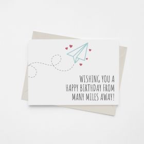 Happy Birthday from Many Miles Away - Greeting Card (Color: Bazaar, Country of Manufacture: United States)