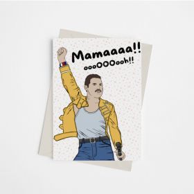 Freddy Mercury Bohemian Rhapsody - Greeting Card (Color: Bazaar, Country of Manufacture: United States)