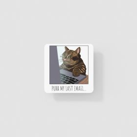 Purr My Last Email - Coaster (Color: Bazaar, Material: Cloth, Country of Manufacture: United States)